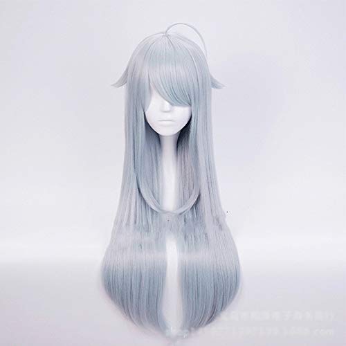 LINLINCD Cosplay wig Anime Eine Schwester ist alles, was Sie brauchen Kani Nayuta Cosplay Perücken Frauen/Mädchen Halloween Karneval Langes Haar 80cm+31,49"+ Perückenkappe Blau Grau