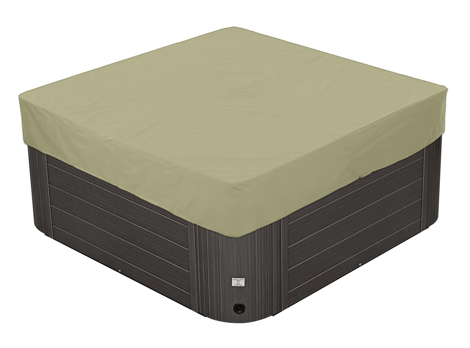 BaCover Outdoor Whirlpool-Abdeckung, 210D Oxford Garten Wasserdicht Staubdicht UV-geschützt Poolabdeckung Quadrat Spa Abdeckung,Beige,207x207x30cm