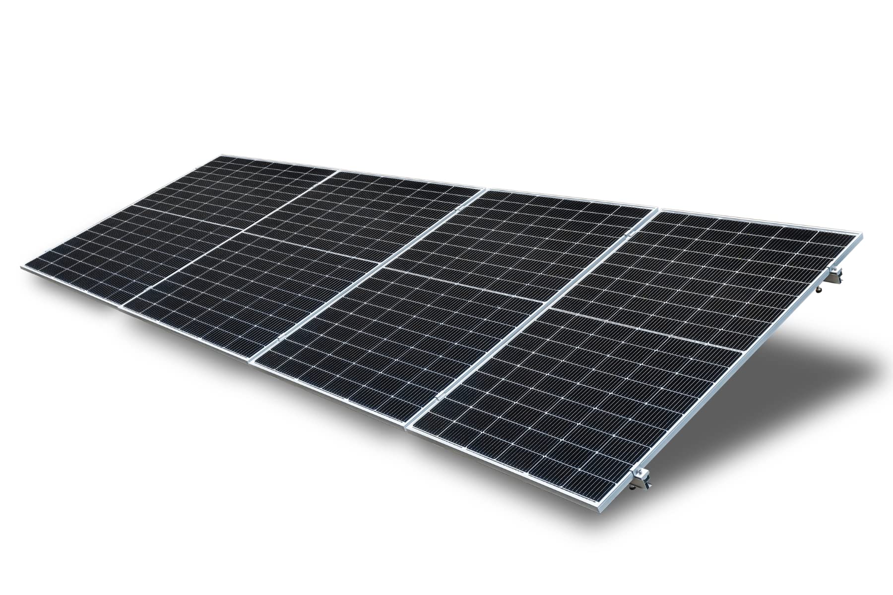 Solar Halterung für 4 Solarmodule Solarpanele auf Holz Dach Garage Carport Gartenhaus Photovoltaik Balkonkraftwerk geeignet für Solar-Modul Rahmenhöhe 30mm