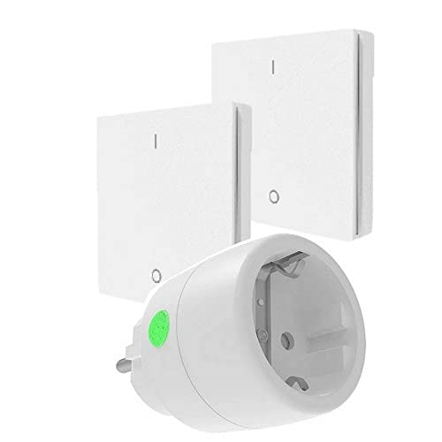 PA-510 DIW-Funk Wechselschaltung ohne Kabel SPARSET Funkstecker 2300W + zwei(!!) Wandsender spart Strom