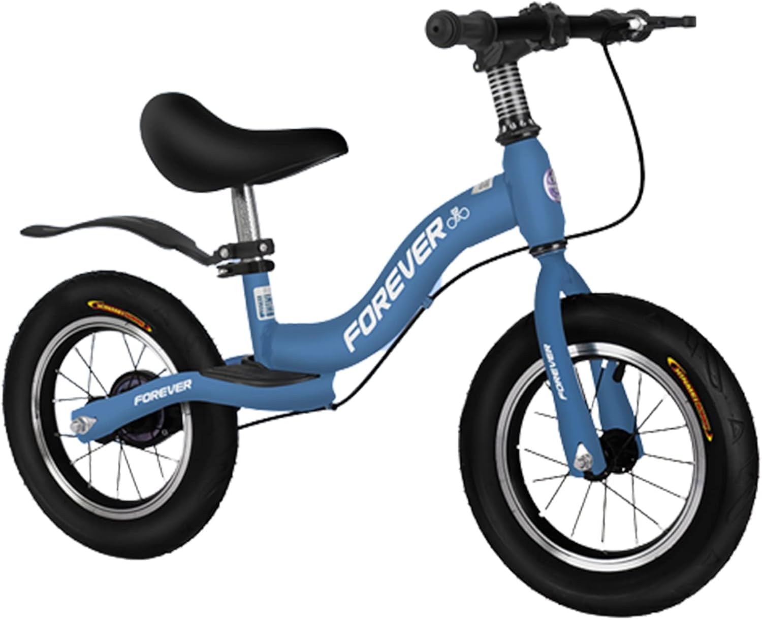 14/16/18 Zoll Laufrad mit Handbremsen/Fußstütze, Geschenk für große Kinder/Erwachsene/Jungen/Mädchen, Verstellbarer Lenker/Sitz ohne Pedal, Kleinkind-Lauffahrrad, unterstützt 60 kg, Blau, 16