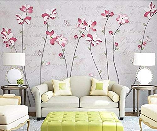 XLMING Amerikanischer Magnolienschmetterling 3D Tapeten Home Esszimmer Sofa Schlafzimmer Wohnzimmer TV Hintergrund-200cm×140cm