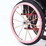 Rollstuhl-Schieberadabdeckungen, Rollstuhl-Schiebefelgenabdeckungen, Rollstuhl-Hinterrad-Griffabdeckung, Silikon-Rollstuhl-Schieberinge, verbessern Halt und Traktion (Color : Pink, Size : 24in)