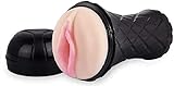 Männliche Masturbatoren Cup 7 Vibrationsmodus, Realistisch Strukturierte Tasche Vagina Pussy Man Masturbation Stroker für Penis Stimulation Erwachsene Vergnügen Masturbation Sexspielzeug