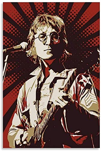 DIY Erwachsene Und Kinder Diamant Malerei Painting Kits Vollbohrer John Lennon, Leadsänger der Beatles Rock Band 5d Strass Bild Kristall Kunsthandwerk 15.7"x19.7"(40x50cm) Kein Rahmen