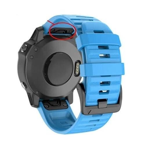 OPKDE Uhrenarmband für Garmin Fenix 6X, 6, 6S Pro, Schnellverschluss, Silikon, für Garmin Fenix 5, 5X, 5S, 26, 22 mm, 26MM Fenix 5X 3 3HR, Achat