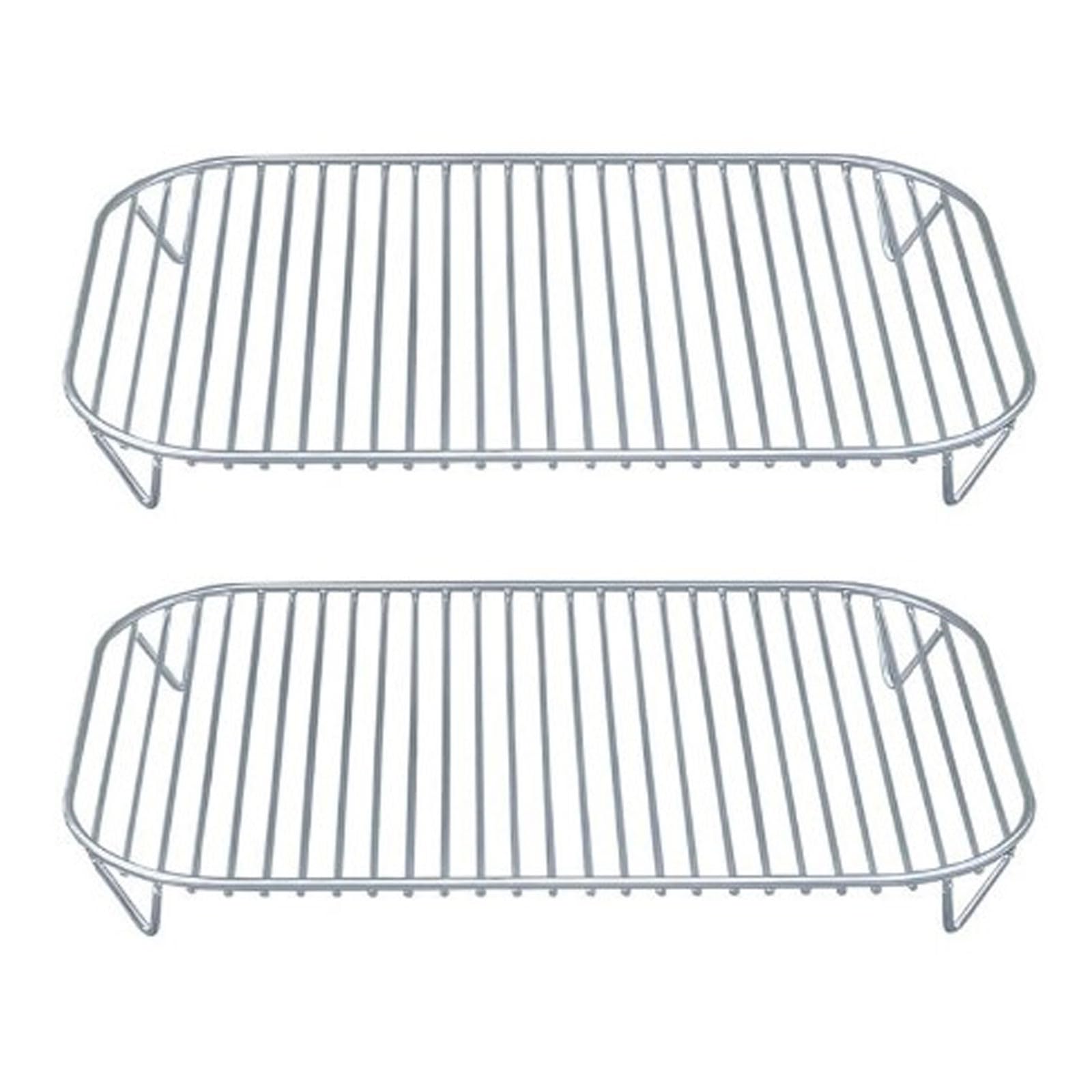 Air Fryer Rack Dehydrator Rack Stainless Steel Grilling Rack Rectangle Air Fryer Basket Tray for Woodfire Air Fryers