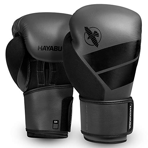 Hayabusa S4 10oz, 12oz, 14oz, 16oz Boxhandschuhe. Für Männer, Frauen und Kinder (Grau, 12oz)