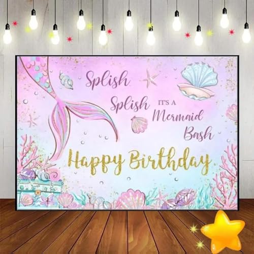 Unter dem Meer Hintergrund Cust Geburtstag Hintergrund Mädchen Fotografie Hintergründe Süße DekorationEin Baby Dusche Banner 350x230cm