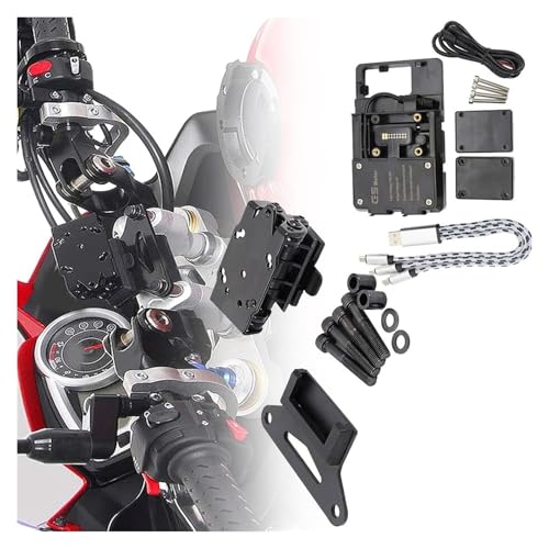 NIKISO Motorrad Navigation Halterung Für Suz&uki Für V&Strom 1050 2019-2021 Motorrad-Smartphone-Navigation GPS-Plattenhalterung Anzupassen Halter Kit Zubehör(C)