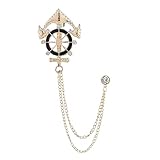 Brosche Anker Strass Kristall Brosche Britischen Stil Quaste Kette Anstecknadeln Männer Anzug Kragen Pin Luxulry Schmuck Zubehör (Color : 1)