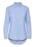 JDY Damen JDYMIO L/S Shirt WVN NOOS Bluse, Blau (Cashmere Blue Stripes: Cloud Dancer), 42