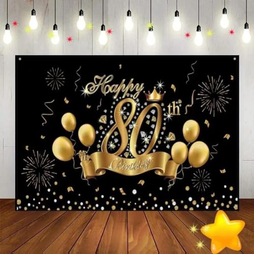 Alles Gute zum 75. 80. Geburtstag Hintergrund für Fotografie Gras Hintergrund Foto Junge Dekoration Königin Hintergründe Gold Blau Weiß 350x230cm