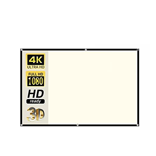 Projektorleinwand 16:9 Hohe Helligkeit Reflektierend Faltbarer Weißer Gitter Anti-Lichtvorhang 100 120 Zoll HD for Zuhause im Freien - Projektorleinwand(84 inch)