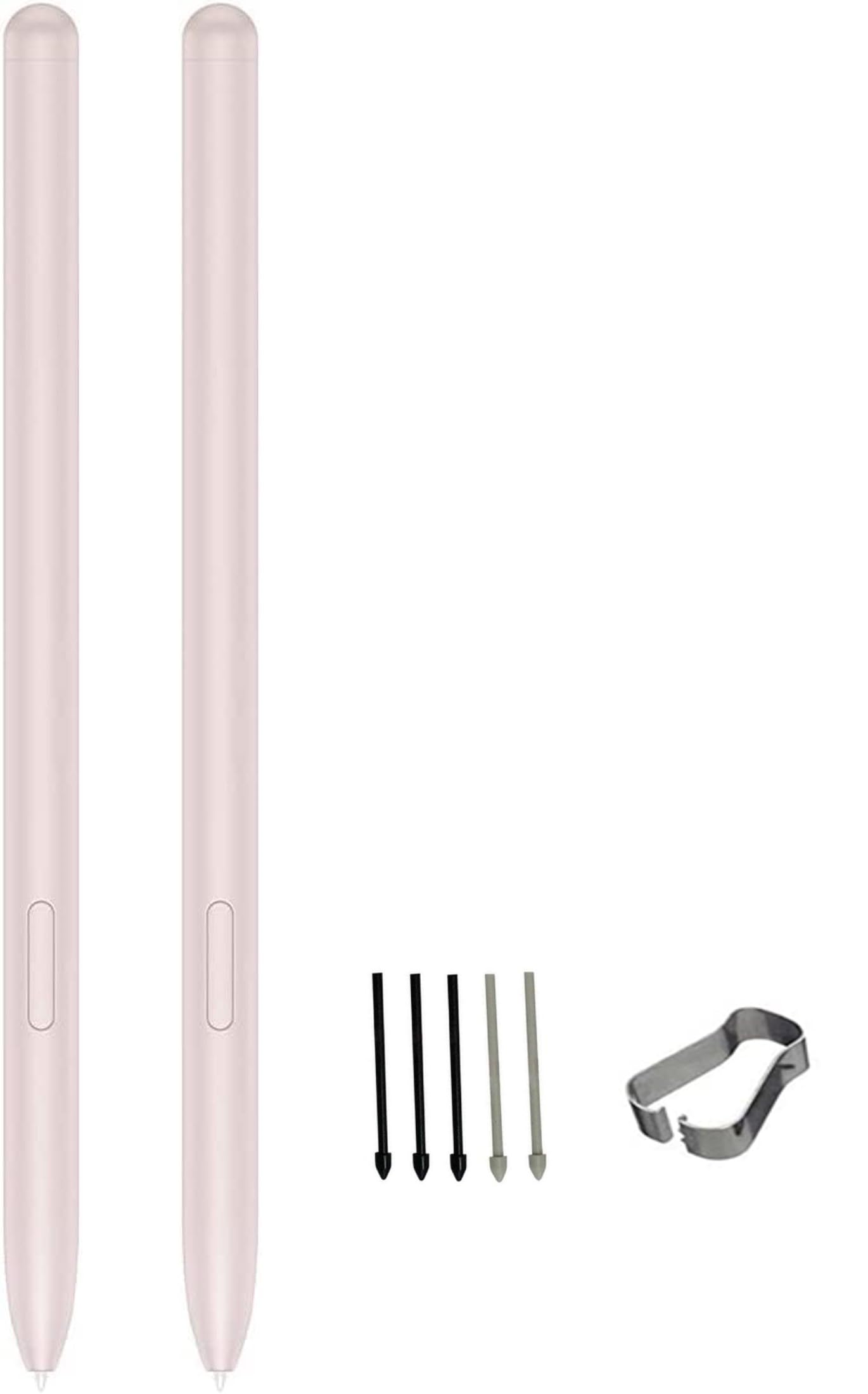 2er-Pack: Tab S7 FE Ersatzstift für Samsung Galaxy Tab S7 FE 2021 Table All Verison Stylus S Pen Stylus (EJ-PT730) + 5 x Spitzen/Federn (Pink)