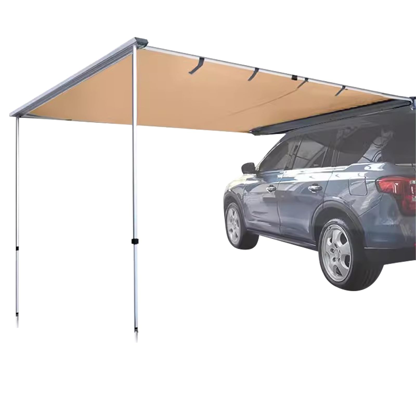 Auto Vorzelt Camping, Auto-Markise, Auto-Camping, Camper-Markise, LKW-Überdachung, for Camping, Bergsteigen, Angeln(Brown,98.4x98.4in/250x250cm)