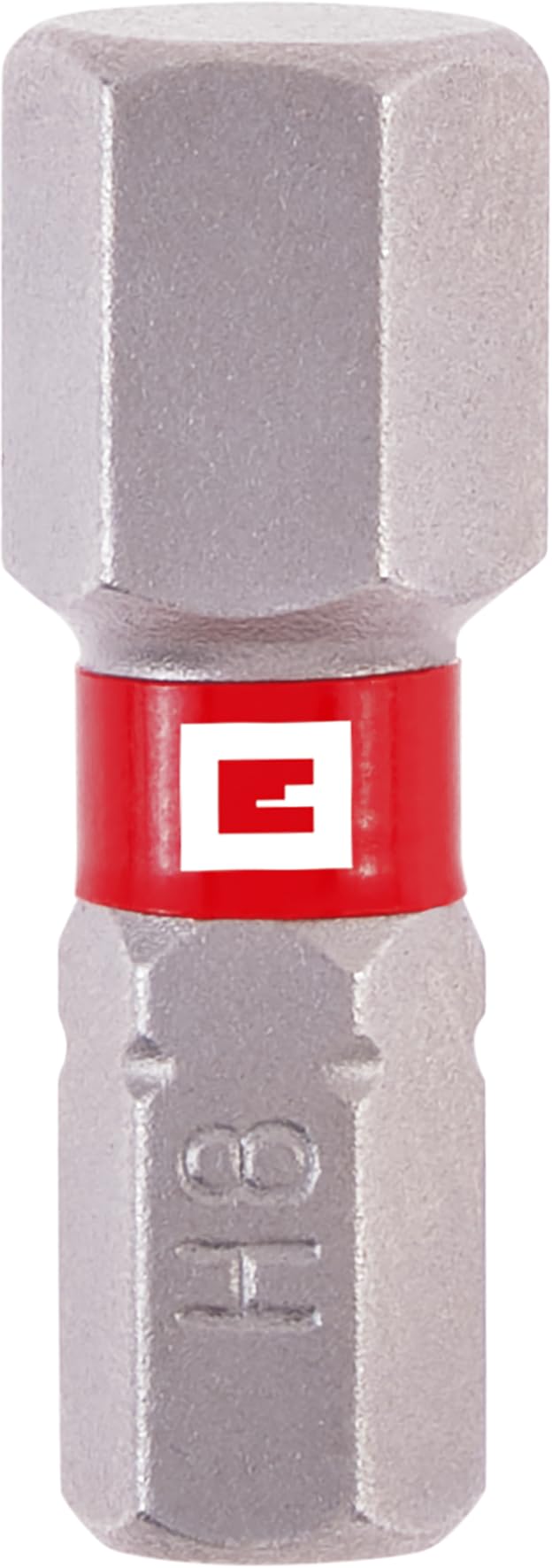 Original Einhell Standard-Bits, 3-tlg., 25 mm, Hex 8 (Chrom Vanadium, präzises Schrauben, gute Kontrolle, roter Farbring, C 6.3 Schaft)