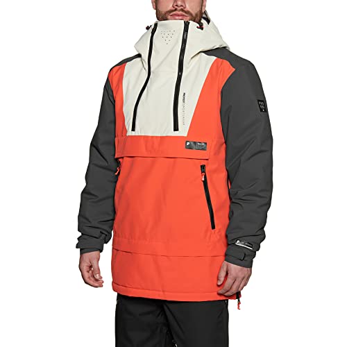 Protest Herren Anorak PRTLOSTAN 10K Wasserdicht Und Atmungsaktiv PFC-Frei Orange Fire L