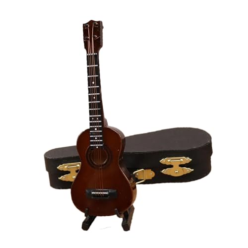 Miniatur-Ukulele, Mini-Ukulele, Mini-Musikinstrumente, Replik, Modell, Dekoration, Aus Holz Musikinstrumente Miniatur (Color : 03, Size : 14cm)