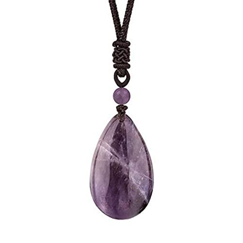 Natürlicher Kristall Quarz Stein Amethysten Reiki Baum des Lebens Hexagon Herz Chakra Stein Anhänger Draht umwickelter Schmuck,Amethyst 29