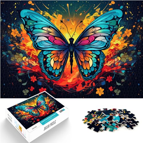 Puzzle Schmetterling für Erwachsene 1000 Teile Puzzle Holzpuzzle Familienspiel Stressabbau Schwieriges Herausforderungspuzzle 1000 Teile (50 x 75 cm)