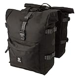 AGU Trend H2O Roll-Top Urban Doppel Pannier, Radtaschen, Fahrradtasche - 28 Liter - Schwarz