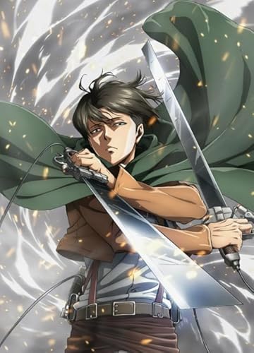 HfmQuisutron Jigsaw Puzzle 1000 Teile Japan Klassisch Anime Eren.Jaeger Poster Holz Für Erwachsene Kinder Spiele Lernspielzeug Df313Zq