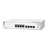 HPE Networking Instant On-Switch-Serie 1830 – Intelligent verwalteter Layer-2-Ethernet-Switch mit 8-Port Gb und PoE | 8X 1G | 4X CL4 PoE (65 W) | Lüfterlos | EU-Kabel (JL811A#ABB)