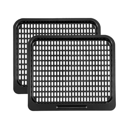 2x/set Air Grill Pan Antihaft Backen Ersatz Tablett Quadratische Ofen Pan Quadratische Grill Platte Kochen Tablett Rack Küche