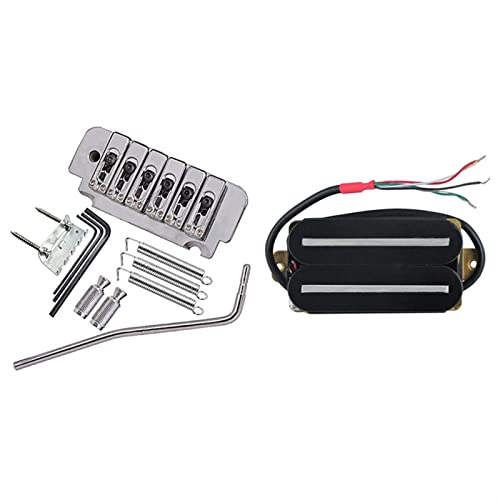 6-String-Sattel Tremolo-Brücke Für Elektrische Gitarre Hochleistungspaket Dual Hot Rail Humbucker Pickups Keramik Gitarrebrücke