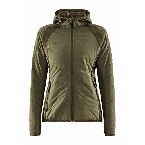 Craft ADV EXPLORE HYBRID JACKET W | Übergangsjacke Damen XL | Rift | Leichte, wattierte Jacke mit Jersey-Stretcheinsätzen | Verstellbare Kapuze | Mit Taschen | Leichte Windjacke Damen