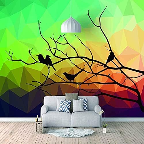 Abstrakter Zweig Vogel 3D Tapeten Wanddekoration Fototapete Sofas Wohnzimmer Wandbild Schlafzimmer-300cm×210cm