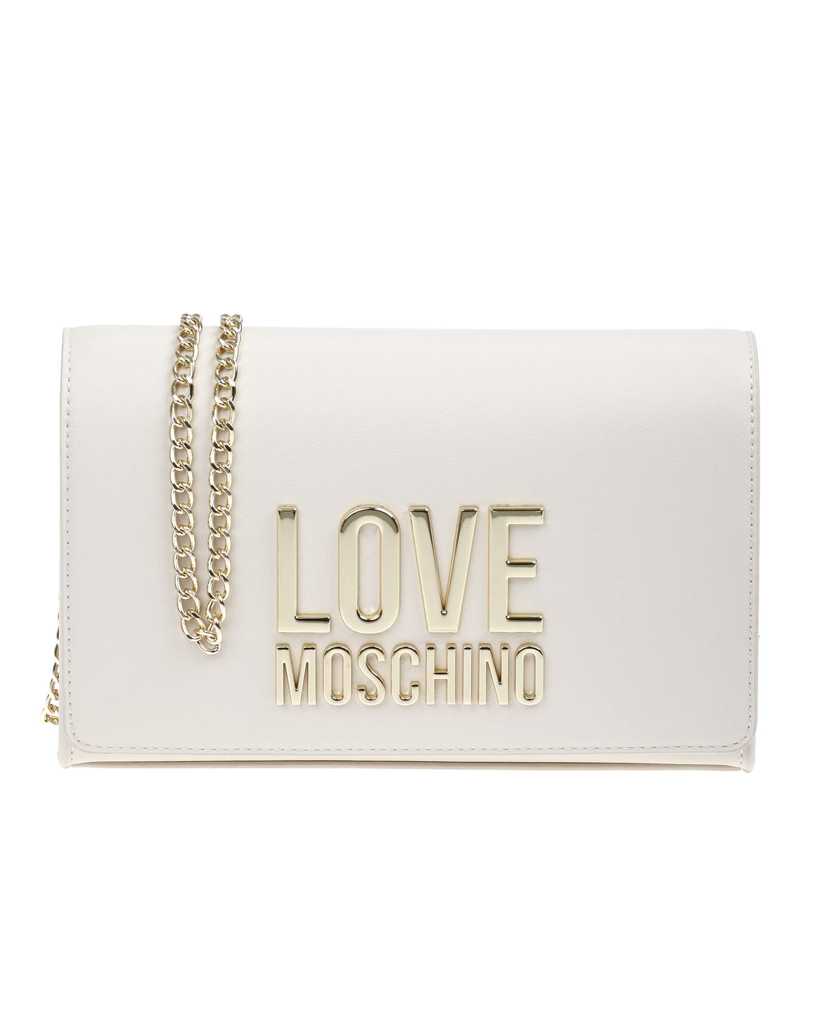 Love Moschino Damen, Borsa a Spalla, Collezione Primavera Estate Schultertasche, Kollektion Frühling Sommer 2021, Weiß