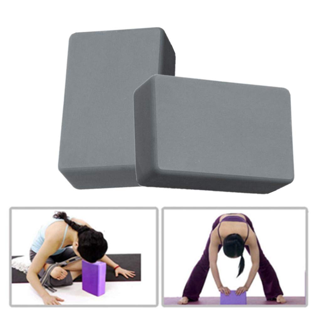 Rysmliuhan Shop Yoga Blöcke Yoga Block Schaumblock mit hoher Dichte Yoga Block Schaum Schaumblöcke Unterstützen Sie Deepen for Yoga Pilates Kopfblock Gray,2pcs