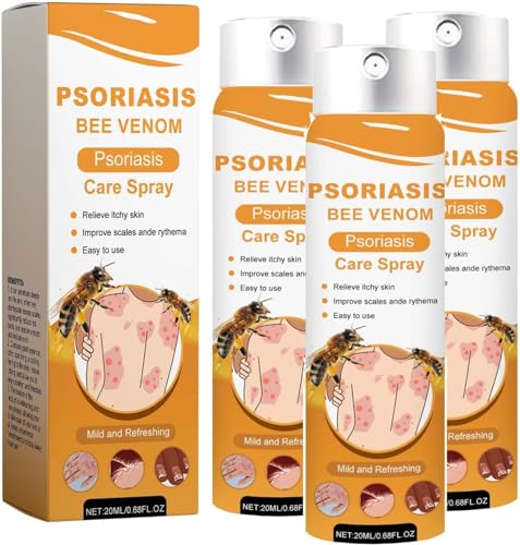 Furzero Psoriaheal Bee Venom Psoriasis Treatment Spray, Furzero Psoriasis Treatment Spray, Bee Venom Psoriasis Treatment Spray, Say Goodbye to Itchy and Sensitive Skin (3PCS)