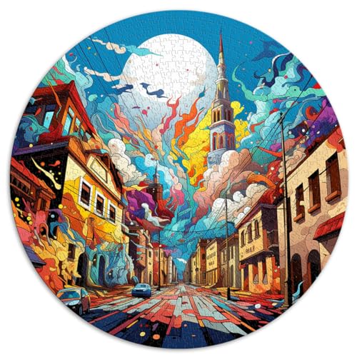 Puzzle Oberstadt Zagreb Erwachsene 1000 Teile Puzzle Geschenke 67,5x67,5cm Familienpuzzle Geschenk Spaß bei Heimaktivitäten, Geburtstagsgeschenk, Reisegeschenke,