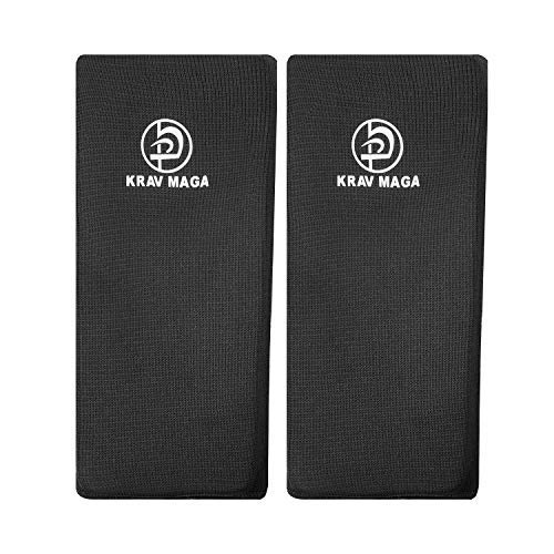 Playwell Krav MAGA Unterarmschützer, beidseitig gepolstert. elastische Baumwolle, Schwarz Small