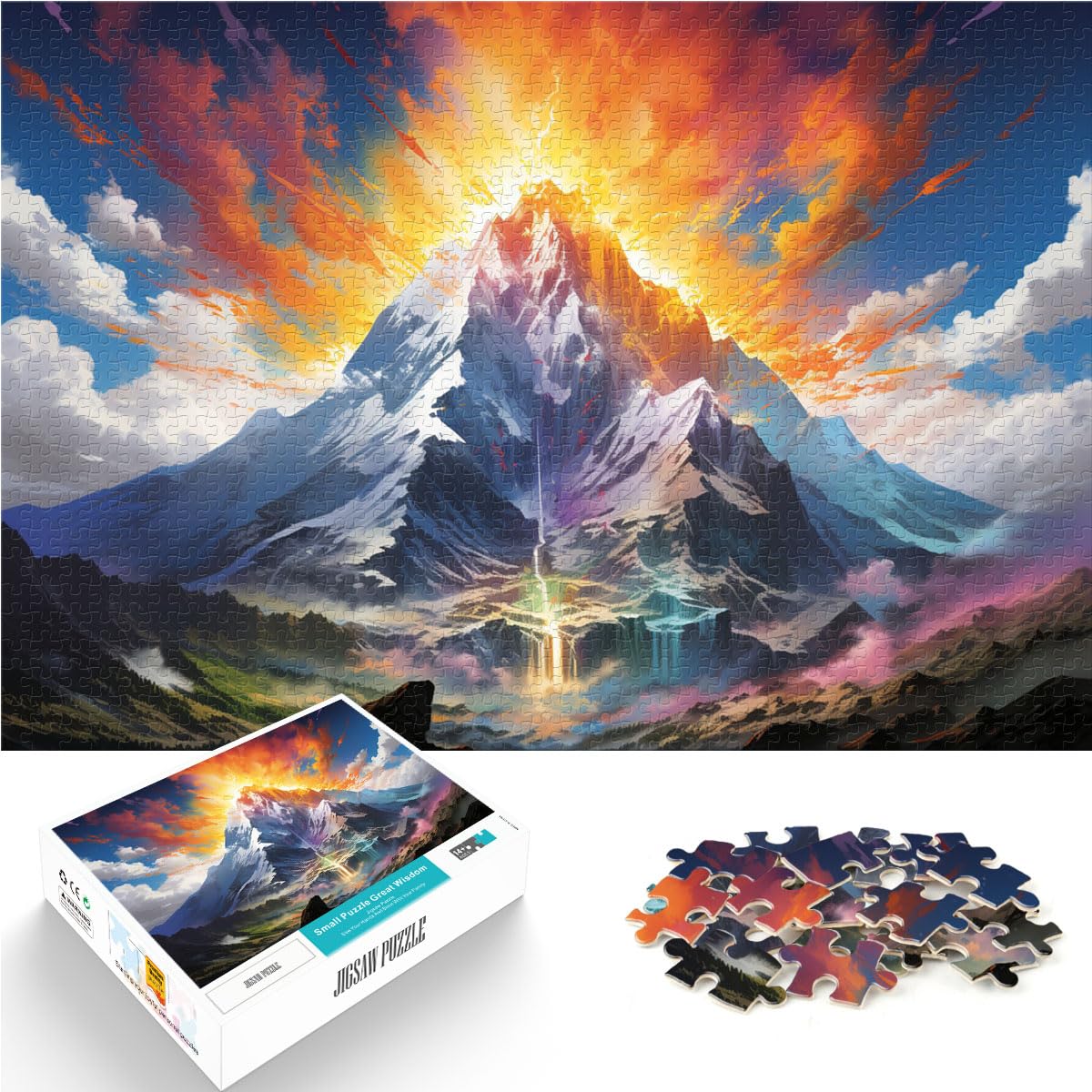 Puzzles zum Verschenken, schöne und wundervolle Landschaftskunst, 1000-teiliges Puzzle für Erwachsene, Holzpuzzle, anspruchsvolles Spielspielzeug, 1000 Teile (50 x 75 cm)