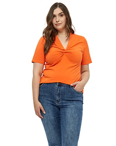 Peppercorn Damen Nina V-Ausschnitt Knoten Top Curve, 6740 Firecracker, 48