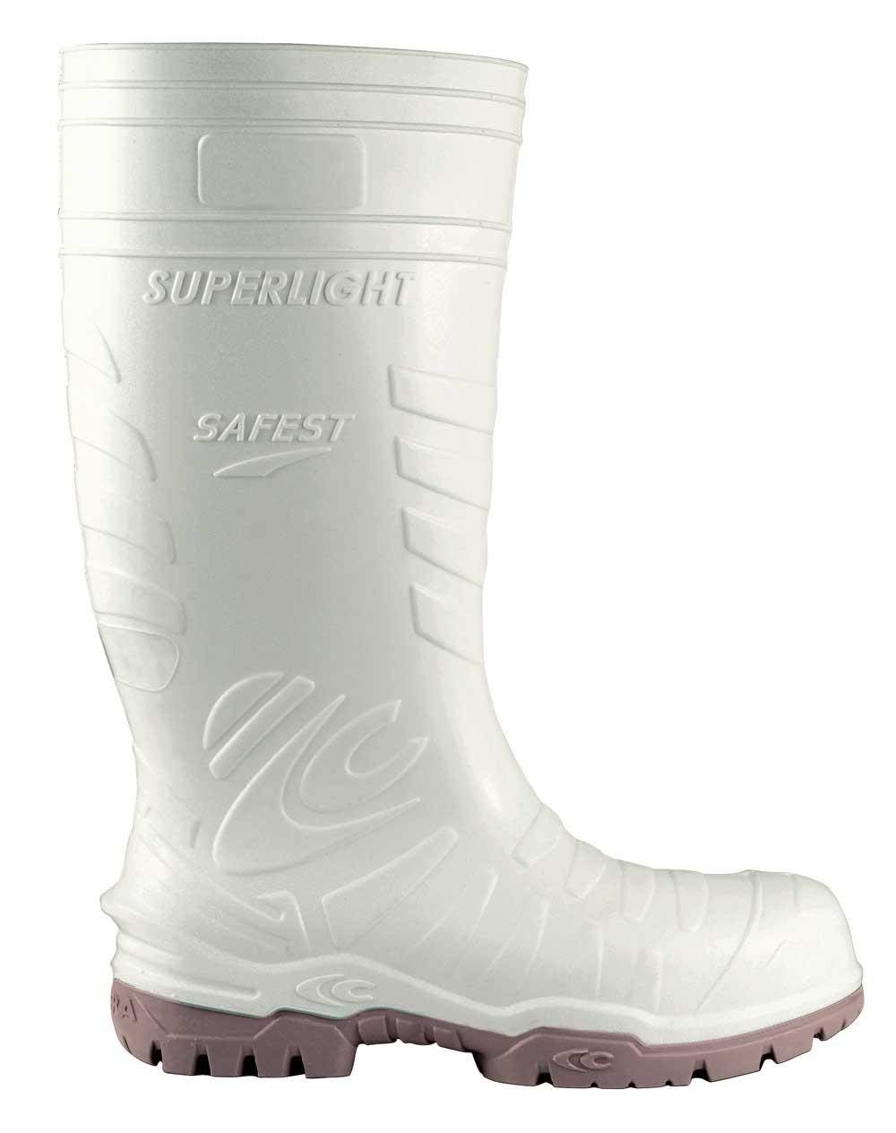 Cofra 00060-003.W43 SAFEST WHITE S5 CI SRC Sicherheitsstiefel, Weiß/Grau, Größe 43