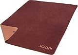 Joop! Uni Doubleface Wohndecke Granat-Kupfer, 150x200 cm