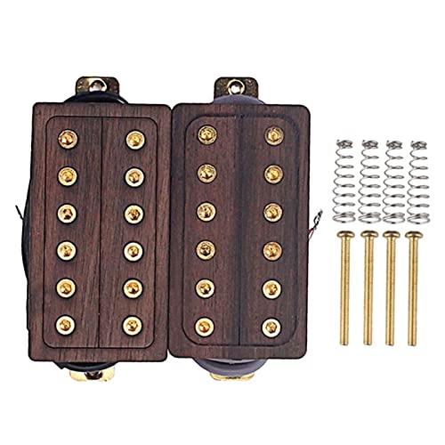 ZENGXUE Premium-Holz-E-Gitarren-Pickups Humbucker Double Coil Pickup Set 6 Saiten Humbucker Tonabnehmer Set