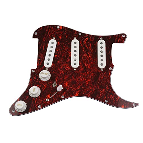 Geladenes Gitarren-Pickguard Gitarren-Pickups. SSS. Geladene Vorgedrünnete 60er Jahre Einzelne Spulen Alnico 5 Pickups Verdrahtung Pickguard (Color : 06)