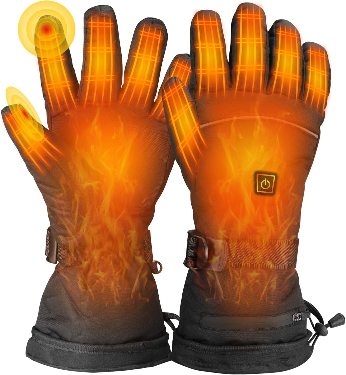 beseloa Beheizbare Handschuhe für Herren Damen, Wiederaufladbar 3 Stufige Beheizte Ski Handschuhe, Wasserdicht Handschuhe Beheizbare für Klettern, Wandern, Radfahren, Camping