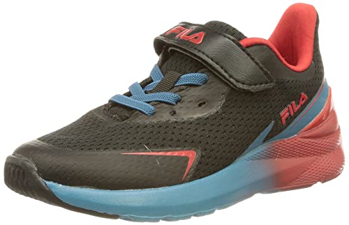 FILA Crusher V Kids Laufschuh, Black-Adriatic Blue, 32 EU