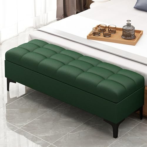 GFPHBJ Schuhbank, Sofabank, Mit Stauraum PU-Leder Fußhocker Rechteckig Nachttischbank, Geeignet Für Schlafzimmer, Wohnzimmer, Eingangsbereich,47.2" L x 15.7" W x 15.7" H,H