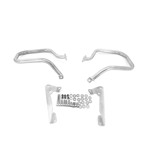 Motorrad Crashbars Für R1250RT R 1250 RT 2018-2023 Motorrad Vorne Hinten Motor Schutz Seite Sattel Crash Bars Stoßstange Protector Motorschutz Sturzbügel(Silver Rear Bumper)