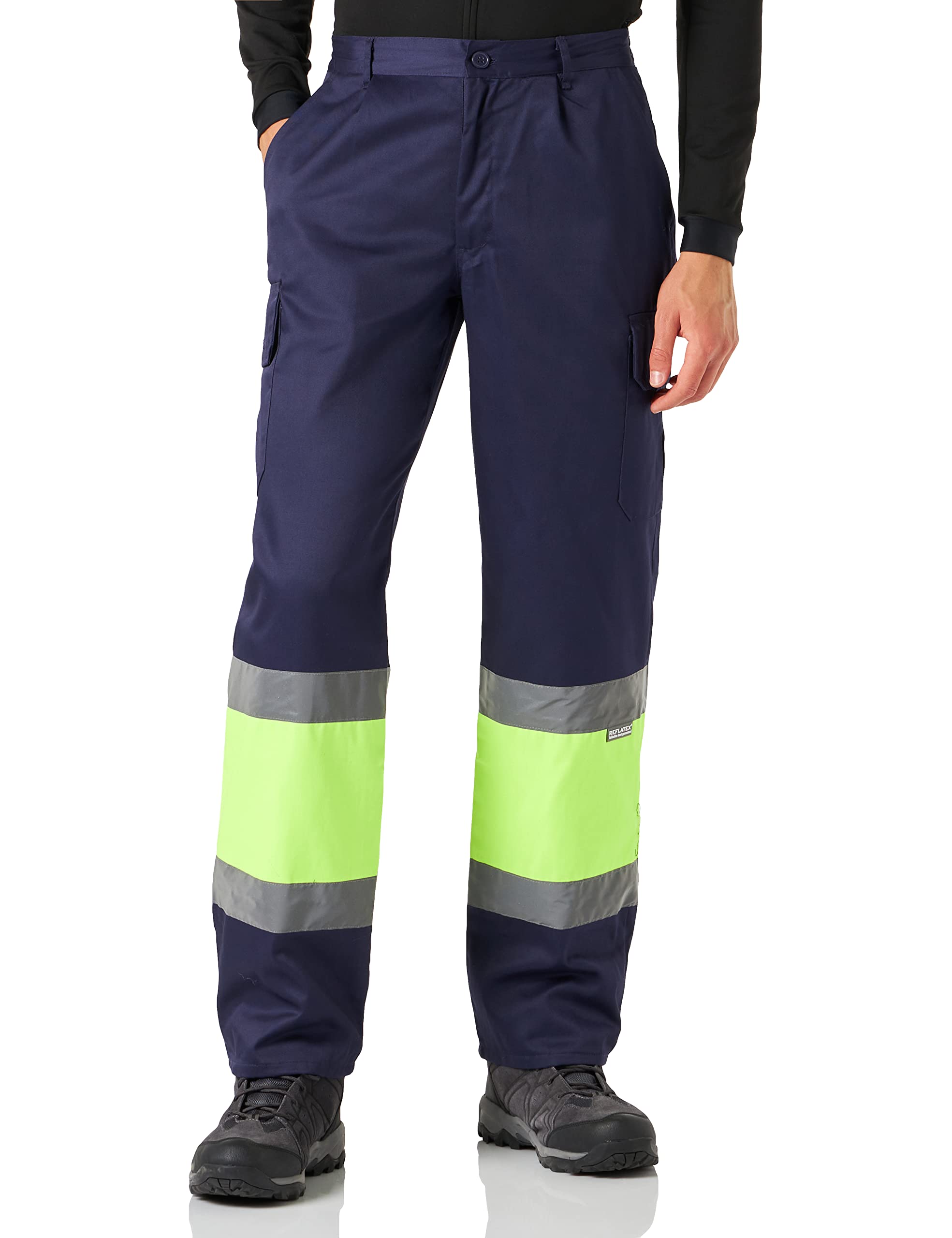 Velilla 156 - Signalhose (Größe M) Farbe marineblau und gelb fluoreszierend