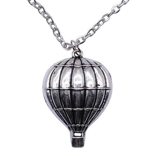 XIPIEIO Herrenmode-Trend-Halskette modische Halskette mit Luftballon-Anhänger in Antik-Silber für Frauen Dame Mädchen Schmuck Geschenk personalisiertes Geschenk