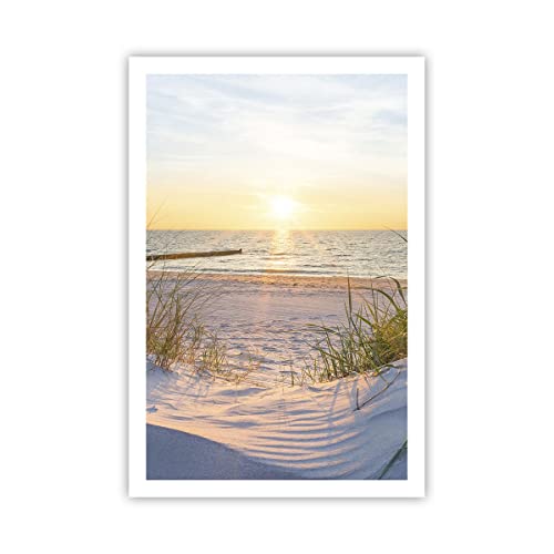 ARTTOR Poster ohne Rahmen Düne Strand Meer Deko 61x91cm Wandposter Art Prints Wandbilder Dekoration Wohnzimmer Schlafzimmer Küche Wanddeko Bild Wand Kunstdruck Modern Wall Art Decor - P2XPA61x91-3989